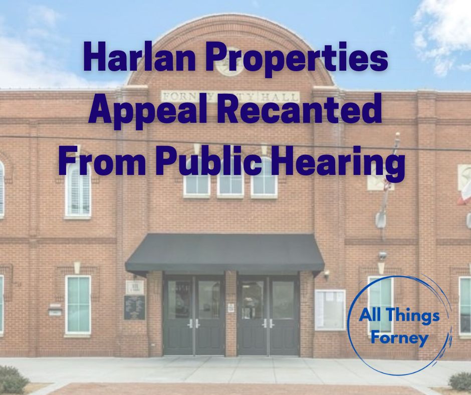 Harlan Properties Appeal Recanted From Public Hearing